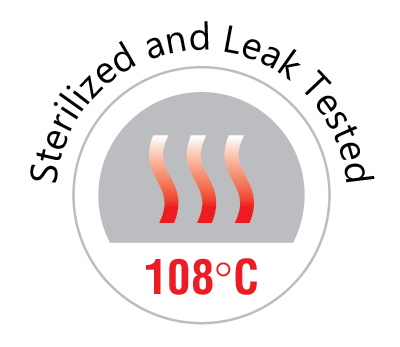 Sterilized and Leak Tested